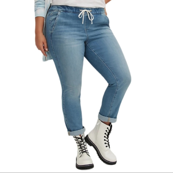 Torrid women's jean joggers - Picture 2 of 15